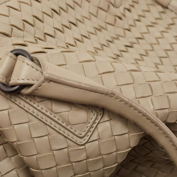 Pre Owned Bottega Veneta Grey Intrecciato Nappa Leather Maxi Convertible Tote