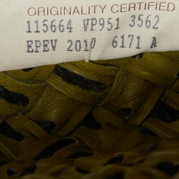 Pre Owned Bottega Veneta Green/Black Intrecciato Leather Limited Edition 302/750 Cabat Tote