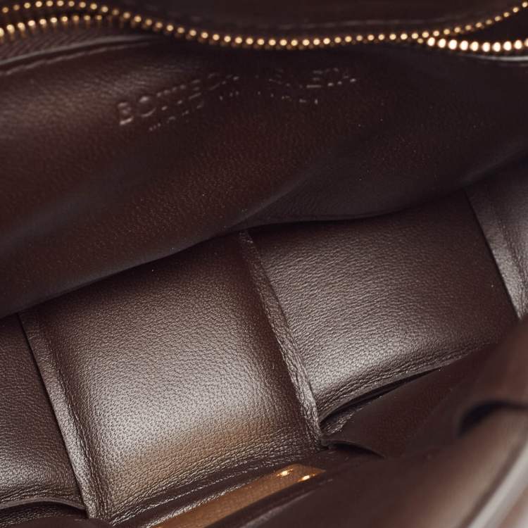 Pre Owned Bottega Veneta Choco Brown Padded Leather Chain Cassette Shoulder Bag