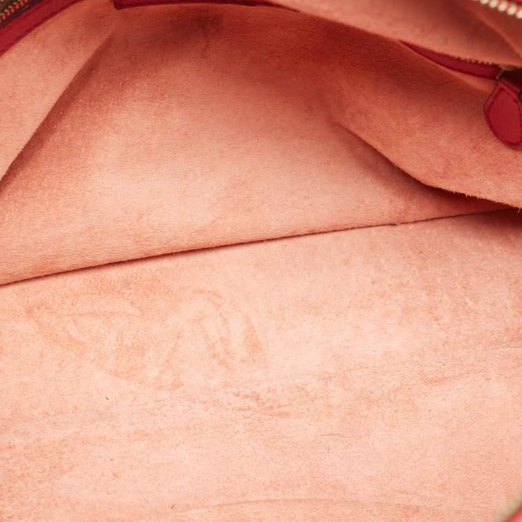 Pre Owned Bottega Veneta Red Intrecciato Leather Montaigne Satchel