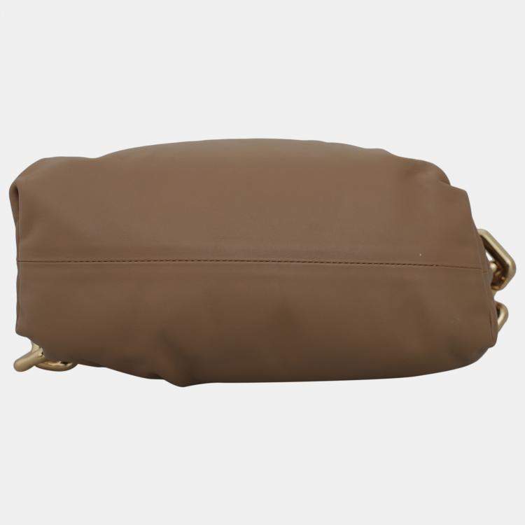 Pre Owned Bottega Veneta Brown The Pouch Chain Bag