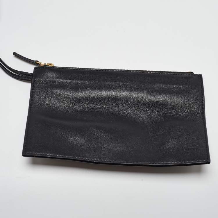 Pre Owned Bottega Veneta Black Intrecciato Leather Mini Cabat Tote