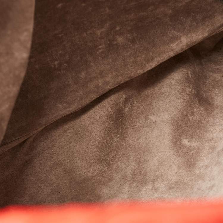 Pre Owned Bottega Veneta Red Intrecciato Leather Medium Veneta Hobo