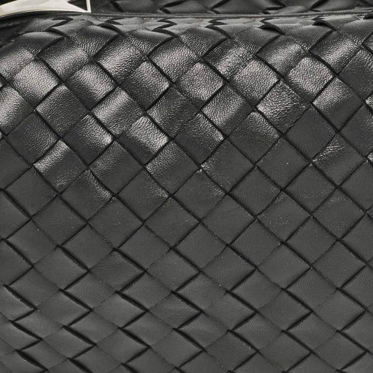 Pre Owned Bottega Veneta Black Intrecciato Leather Teen Jodie Hobo