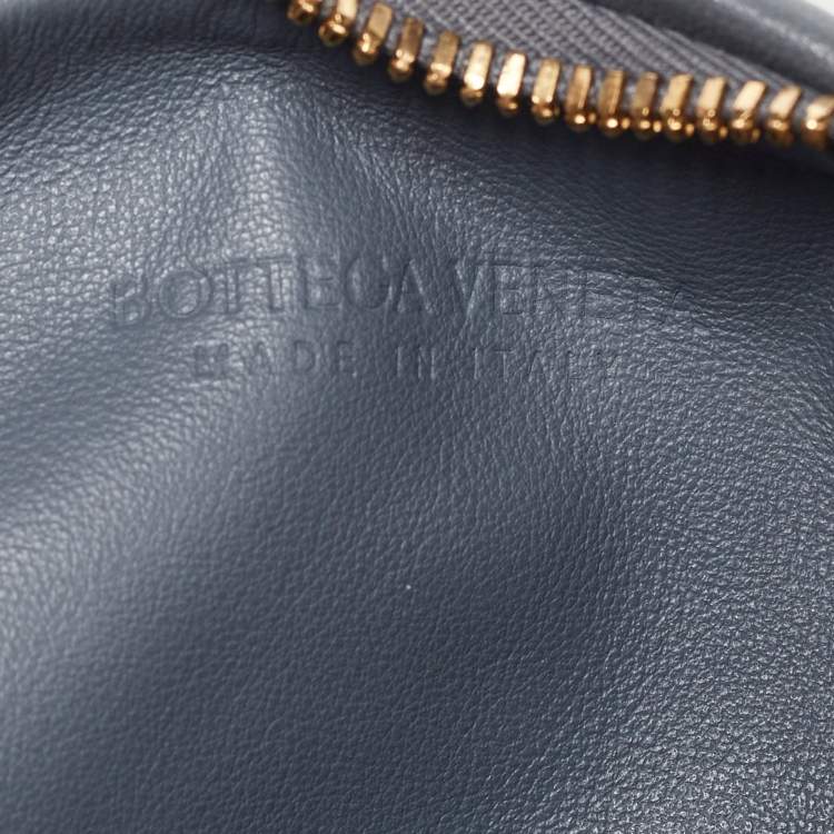 Pre Owned Bottega Veneta Grey Intrecciato Leather Mini Jodie Hobo