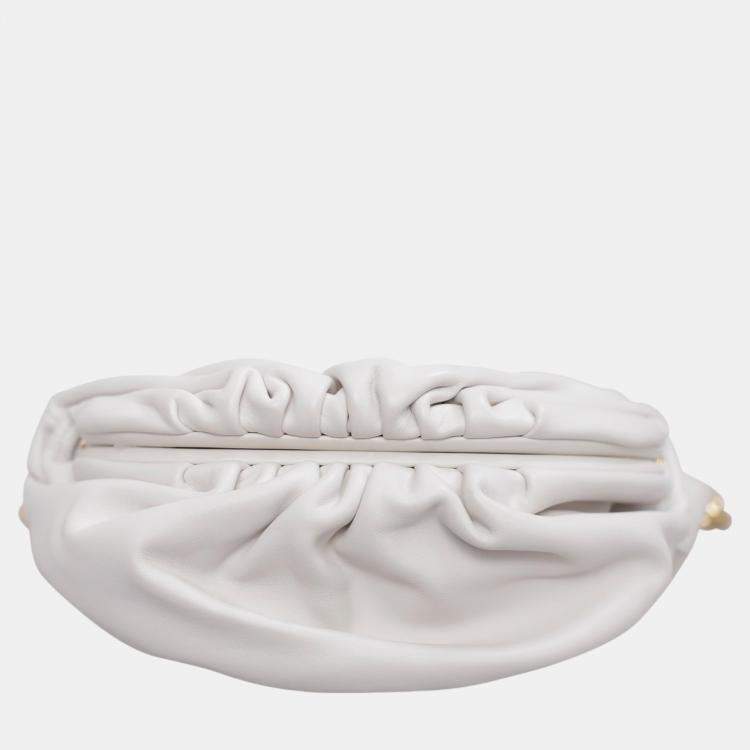 Pre Owned Bottega Veneta White Leather The Mini Pouch Belt Bag 