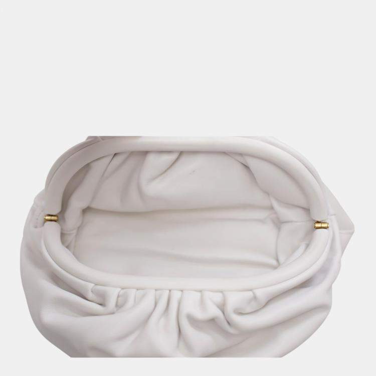 Pre Owned Bottega Veneta White Leather The Mini Pouch Belt Bag 
