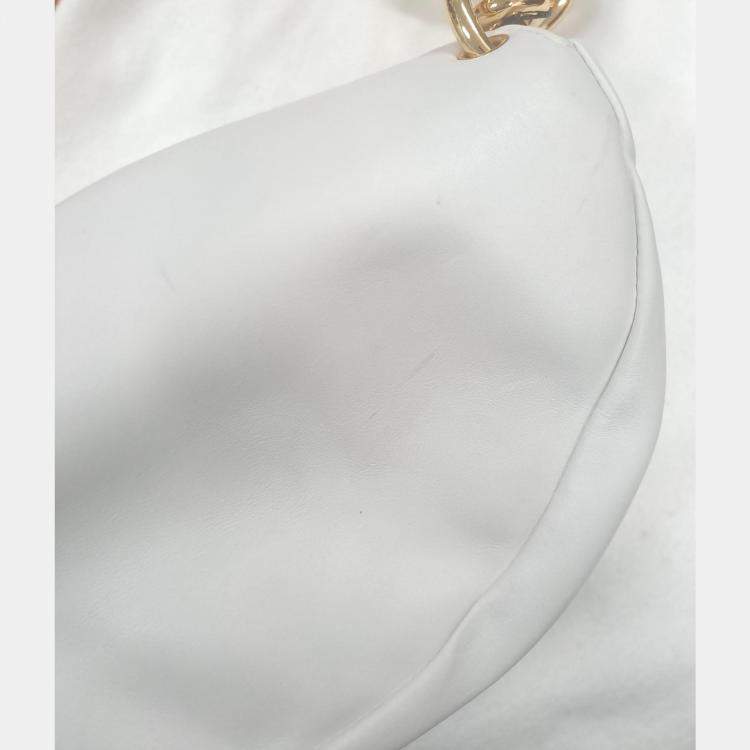Pre Owned Bottega Veneta White Leather The Mini Pouch Belt Bag 