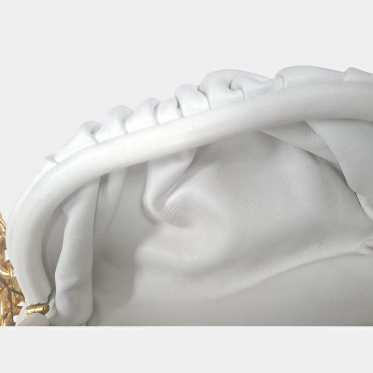 Pre Owned Bottega Veneta White Leather The Mini Pouch Belt Bag 
