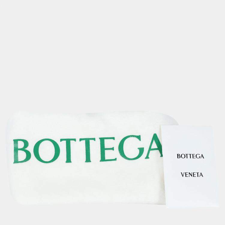 Pre Owned Bottega Veneta White Fabric and Leather Point Shoulder Bag