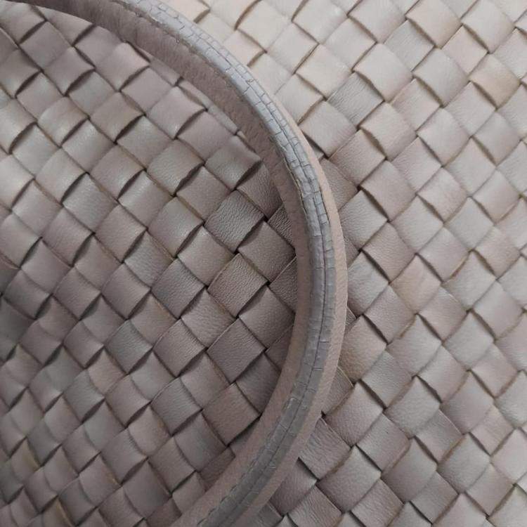 Pre Owned Bottega Veneta Brown Classic Intrecciato Large Cabat Bag