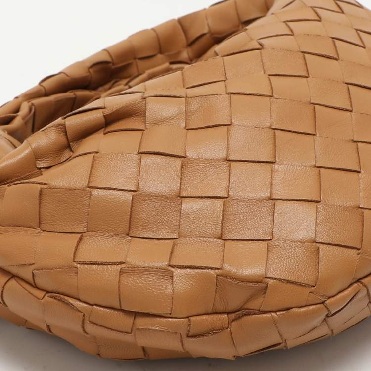 Pre Owned Bottega Veneta Beige Intrecciato Leather Mini BV Jodie Bag