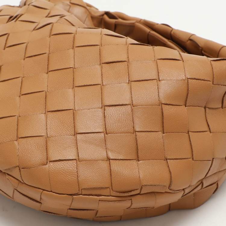 Pre Owned Bottega Veneta Beige Intrecciato Leather Mini BV Jodie Bag