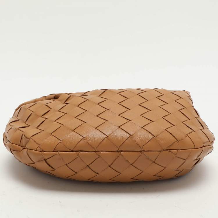 Pre Owned Bottega Veneta Beige Intrecciato Leather Mini BV Jodie Bag