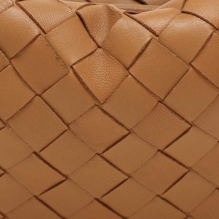 Pre Owned Bottega Veneta Beige Intrecciato Leather Mini BV Jodie Bag