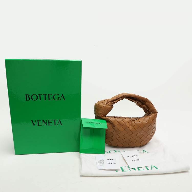 Pre Owned Bottega Veneta Beige Intrecciato Leather Mini BV Jodie Bag