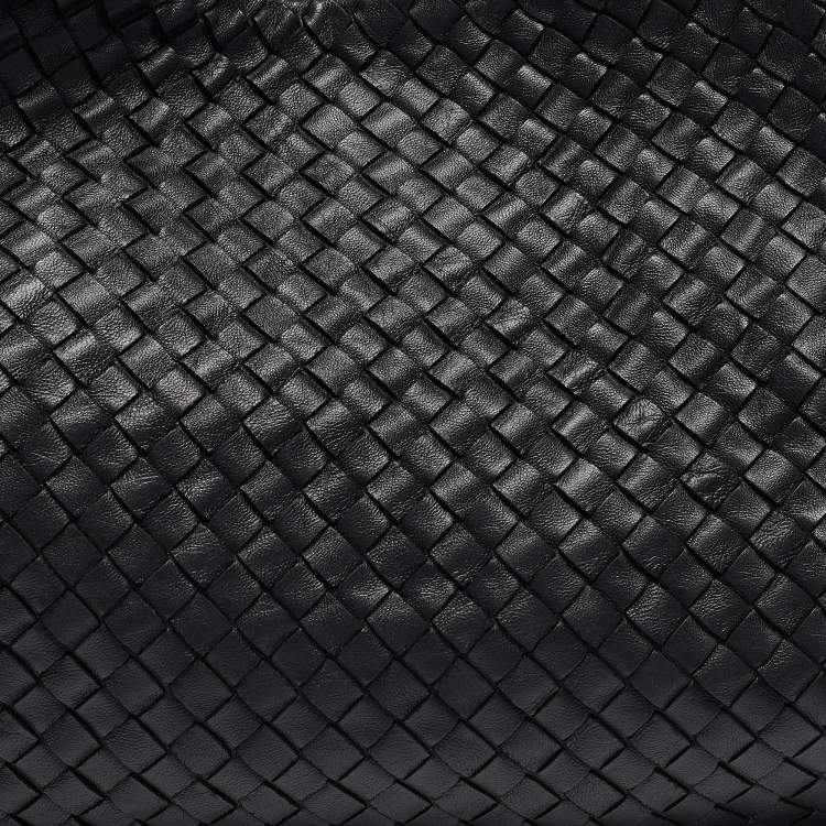 Pre Owned Bottega Veneta Black Intrecciato Leather Campana Hobo