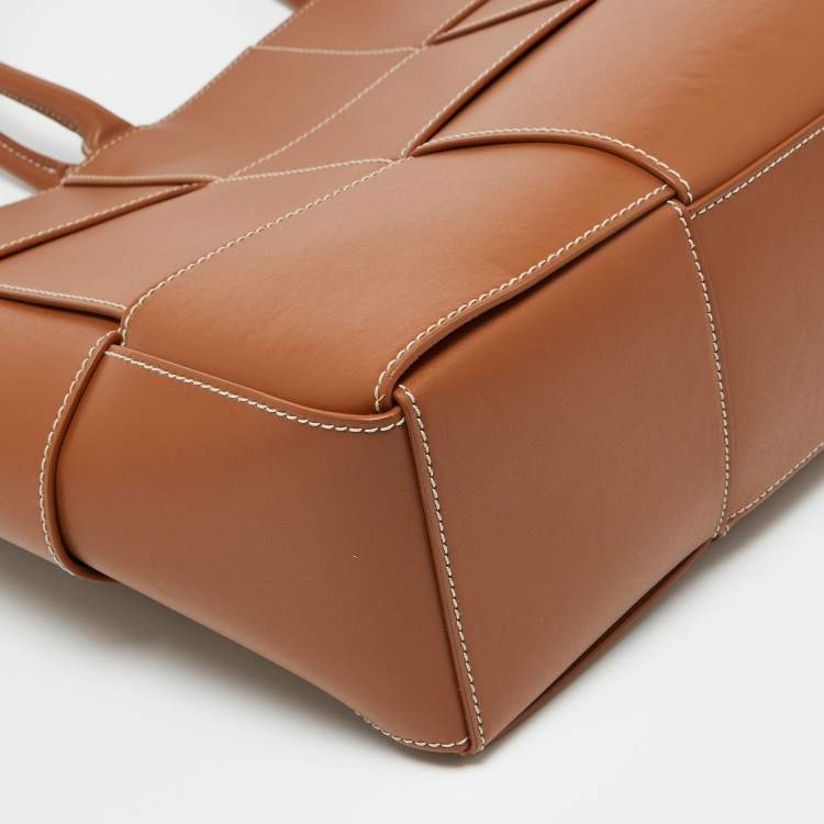 Pre Owned Bottega Veneta Brown Leather Large Arco Tote