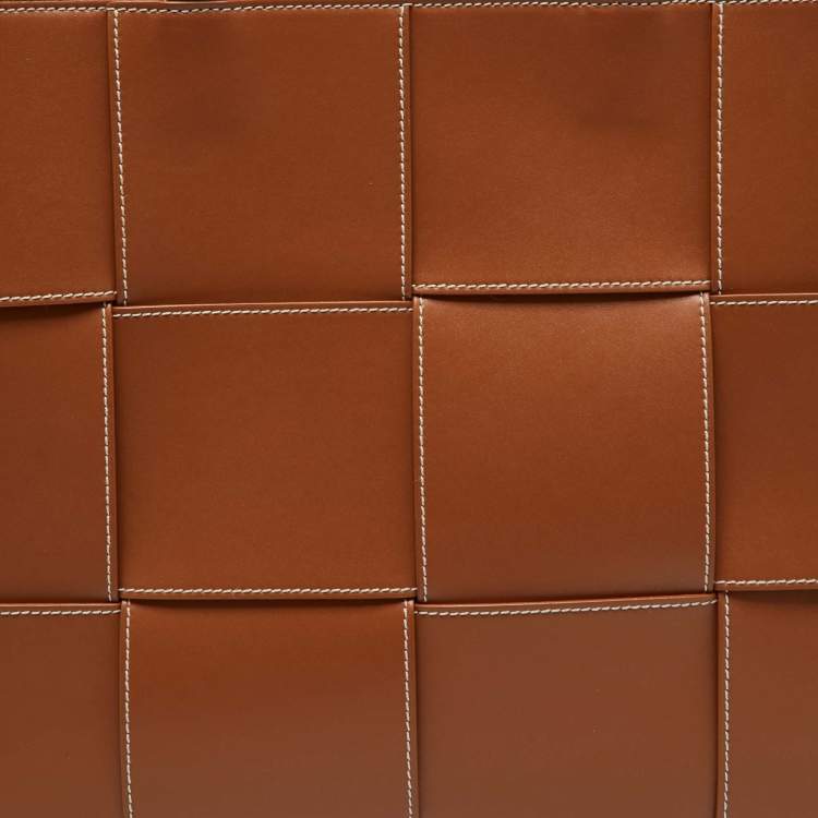 Pre Owned Bottega Veneta Brown Leather Large Arco Tote