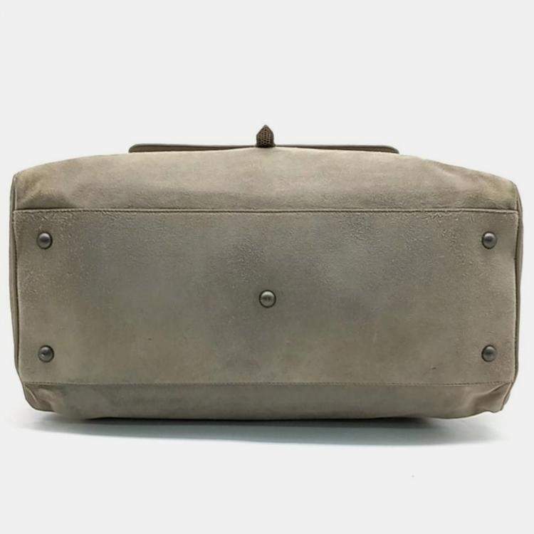 Pre Owned Bottega Veneta suede tote bag