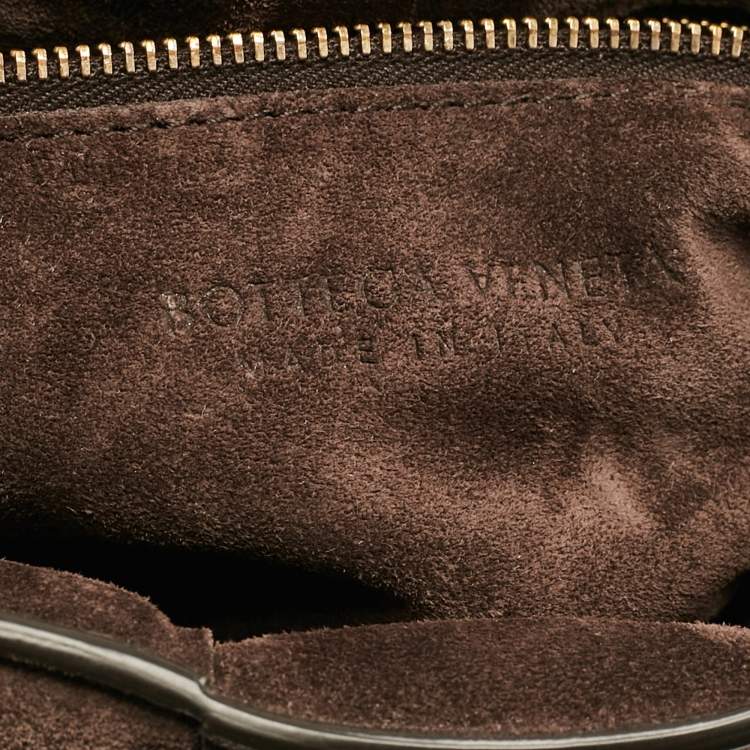 Pre Owned Bottega Veneta Dark Brown Suede Chain Cassette Shoulder Bag