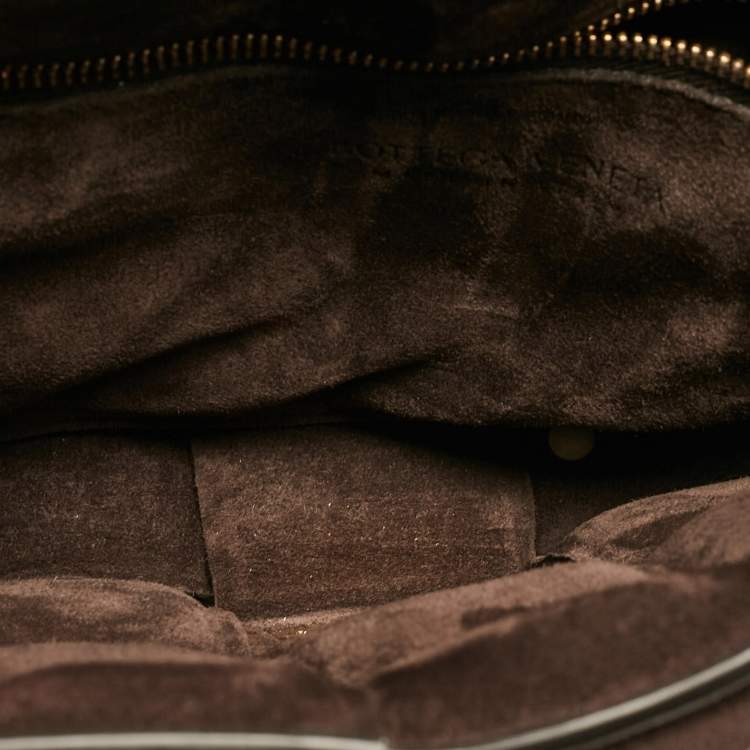 Pre Owned Bottega Veneta Dark Brown Suede Chain Cassette Shoulder Bag