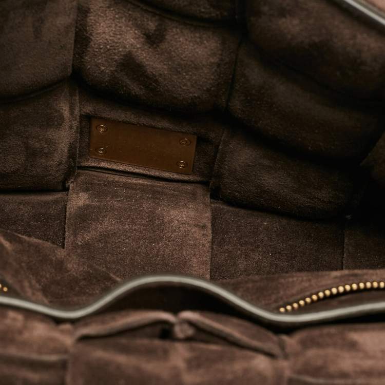 Pre Owned Bottega Veneta Dark Brown Suede Chain Cassette Shoulder Bag