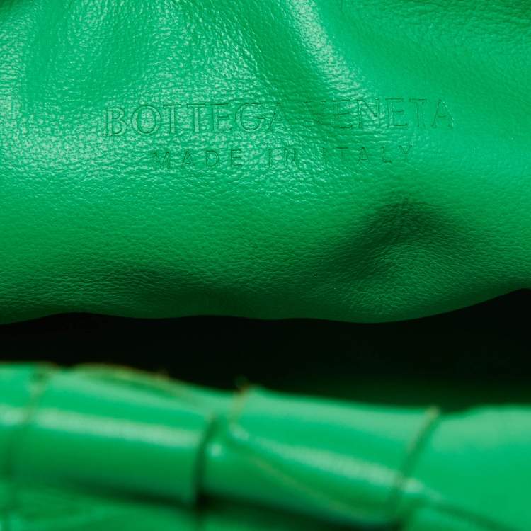 Pre Owned Bottega Veneta Green Leather Mini Jodie Hobo
