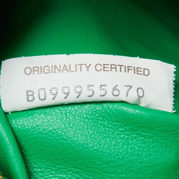 Pre Owned Bottega Veneta Green Leather Mini Jodie Hobo