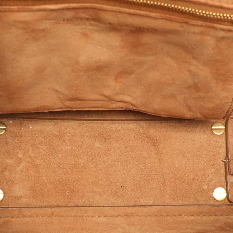 Pre Owned Bottega Veneta Beige Leather Mini Arco Top Handle Bag