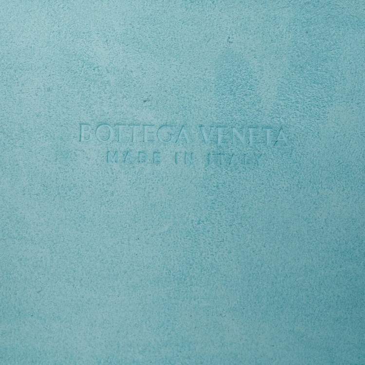 Pre Owned Bottega Veneta Light Blue Leather Small Arco Tote