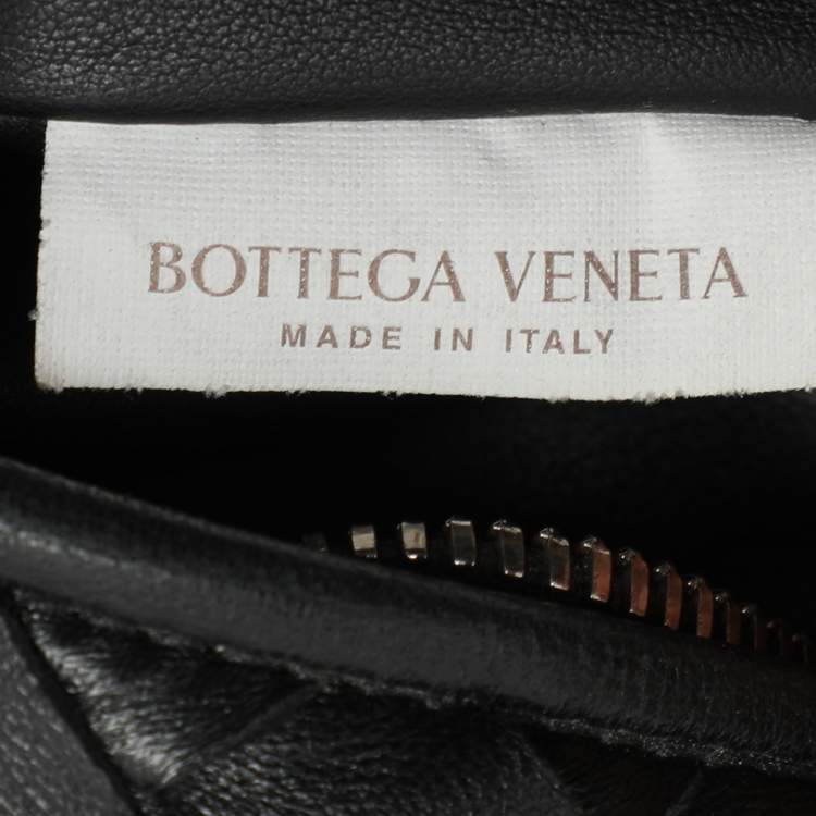 Pre Owned Bottega Veneta Black Intrecciato Leather Teen Jodie Hobo