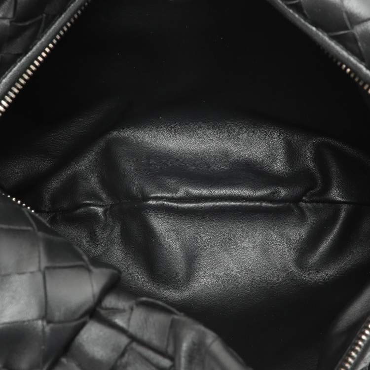 Pre Owned Bottega Veneta Black Intrecciato Leather Teen Jodie Hobo