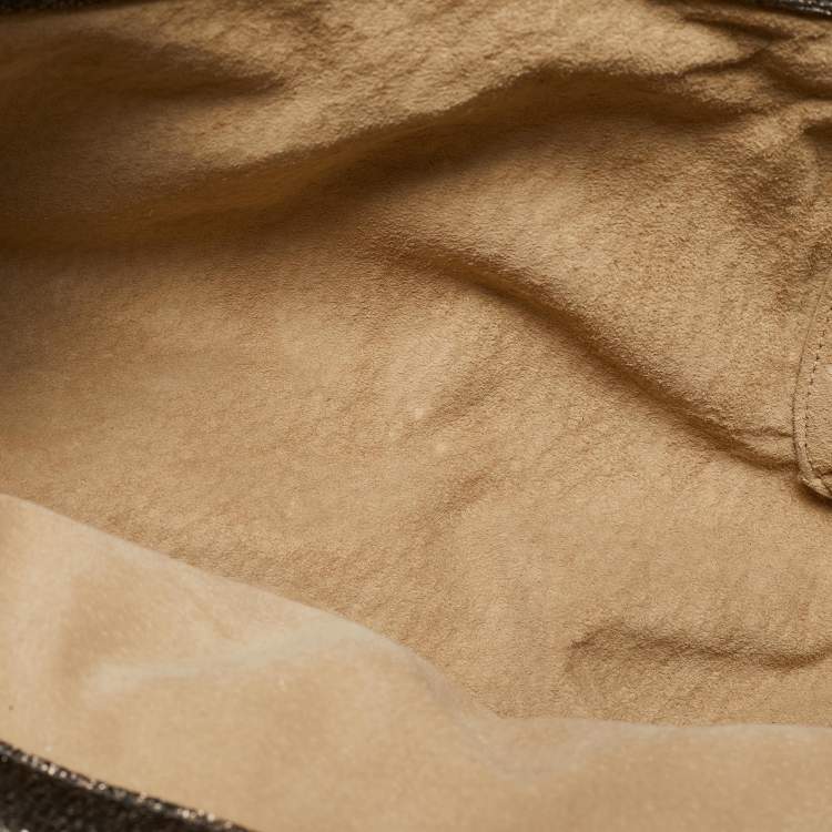 Pre Owned Bottega Veneta Metallic Leather Illusion Hobo