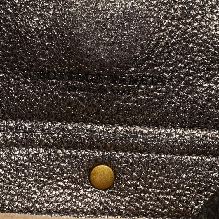 Pre Owned Bottega Veneta Metallic Leather Illusion Hobo