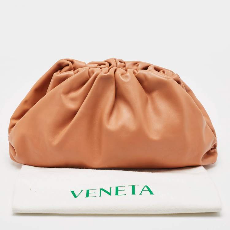 Pre Owned Bottega Veneta Brown Leather The Pouch Clutch