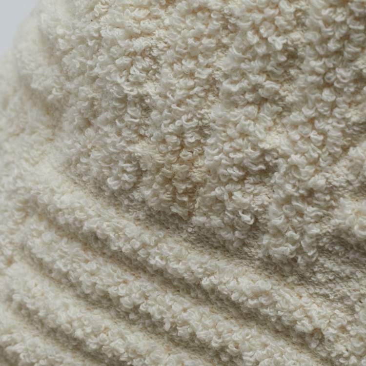 Pre Owned Bottega Veneta Off White Terrycloth Tote