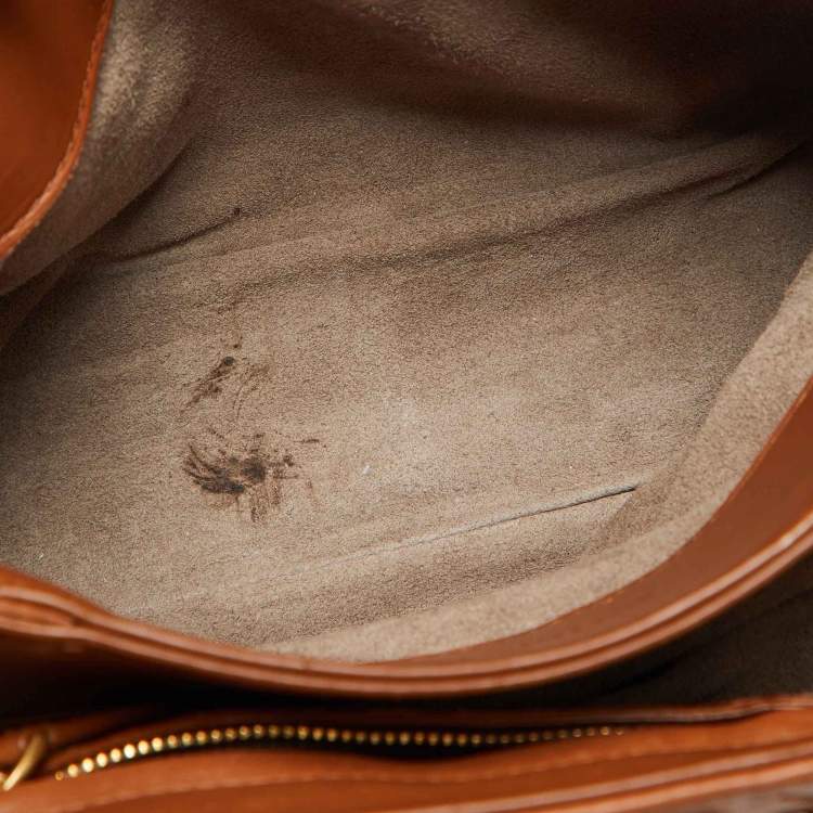 Pre Owned Bottega Veneta Brown Intrecciato Leather Roma Mini Tote