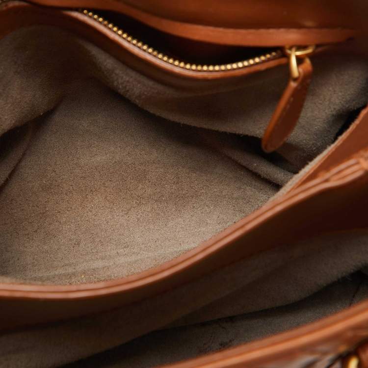 Pre Owned Bottega Veneta Brown Intrecciato Leather Roma Mini Tote