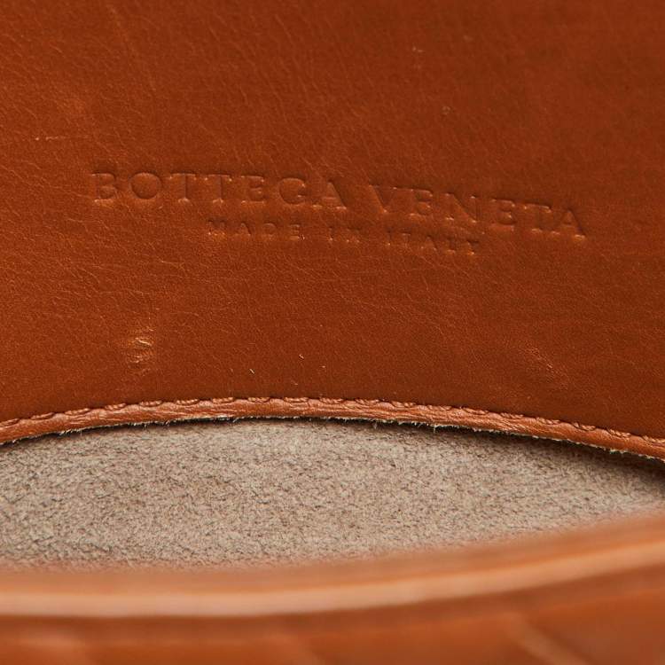 Pre Owned Bottega Veneta Brown Intrecciato Leather Roma Mini Tote