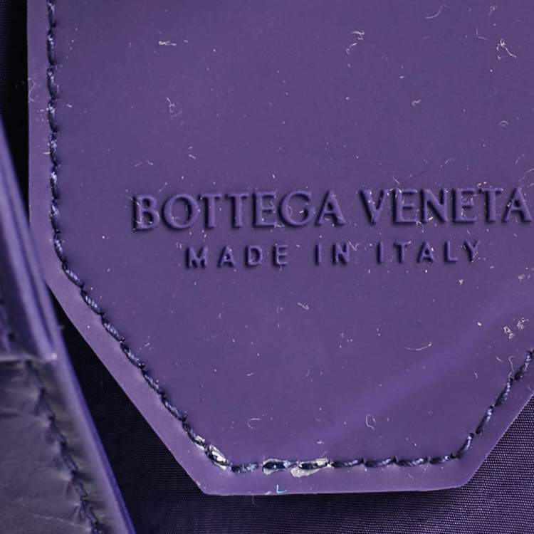 Pre Owned Bottega Veneta Purple Intrecciato Leather Mini Candy Cassette Crossbody Bag