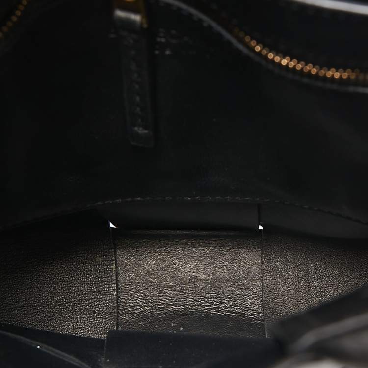 Pre Owned Bottega Veneta Black Intrecciato Leather North South Cassette Tote