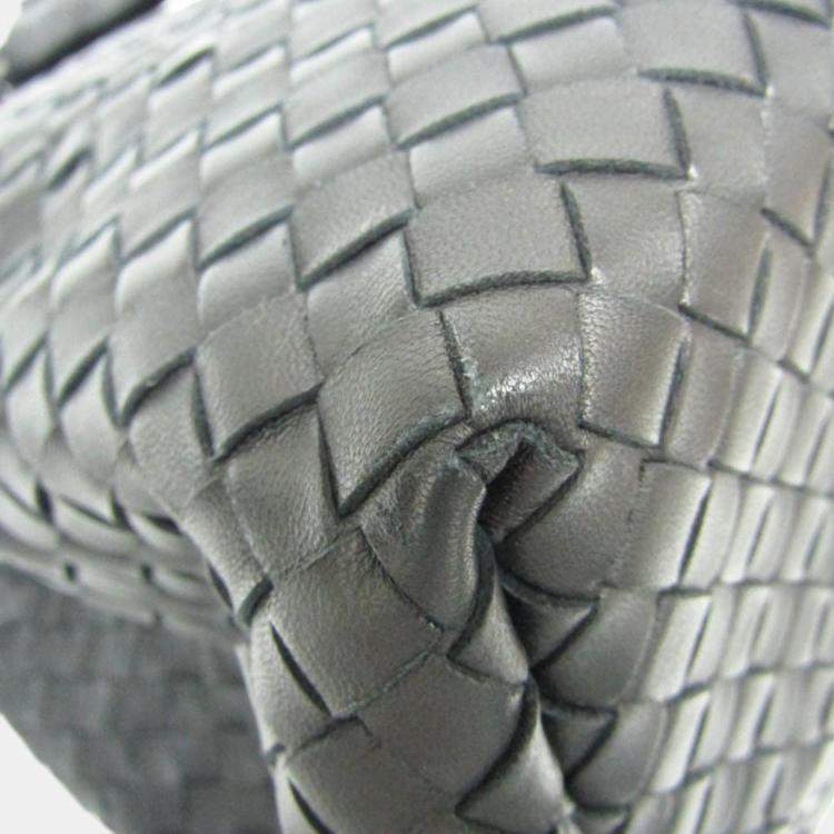 Pre Owned Bottega Veneta Black Intrecciato Leather Handbag