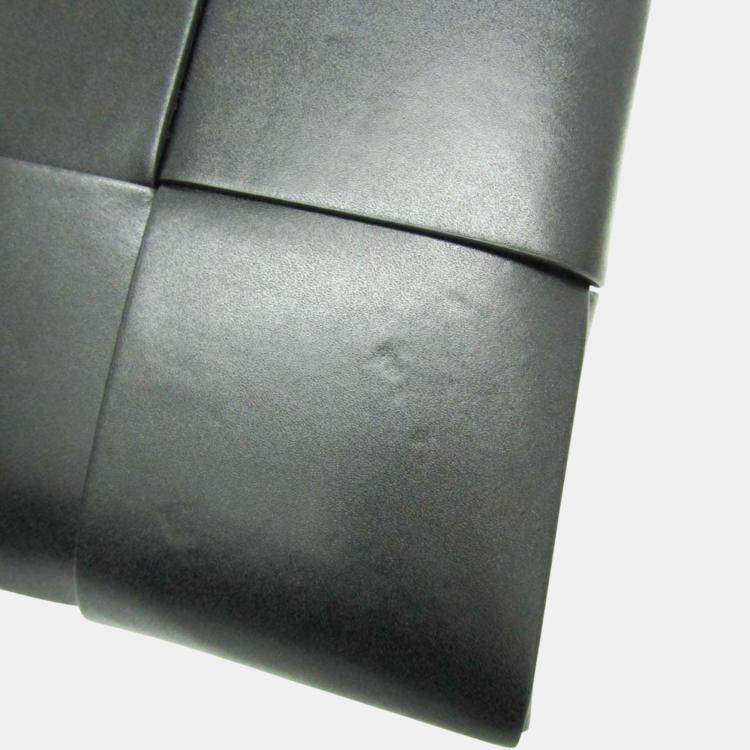 Pre Owned Bottega Veneta Black Leather Maxi Intrecciato Shoulder Bag