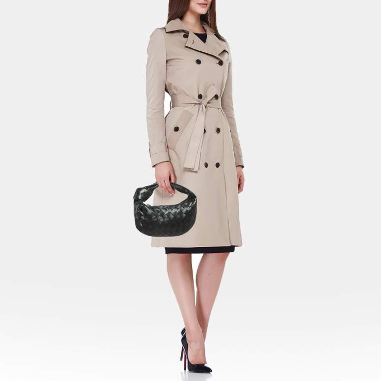 Pre Owned Bottega Veneta Black Intrecciato Leather Mini Jodie Bag