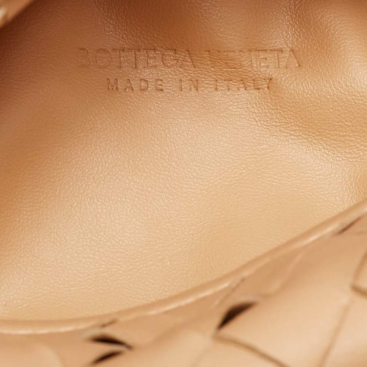 Pre Owned Bottega Veneta Beige Intrecciato Leather Mini Jodie Hobo