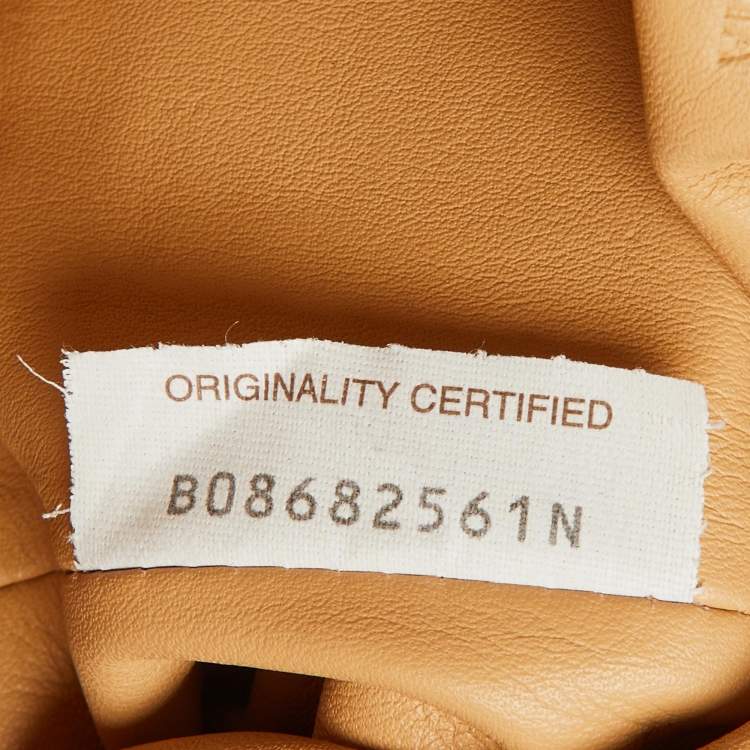Pre Owned Bottega Veneta Beige Leather Mini Pouch Clutch