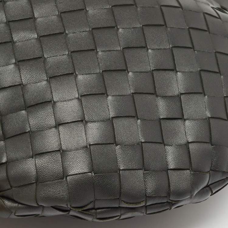 Pre Owned Bottega Veneta Black Intrecciato Leather Medium Solstice Hobo