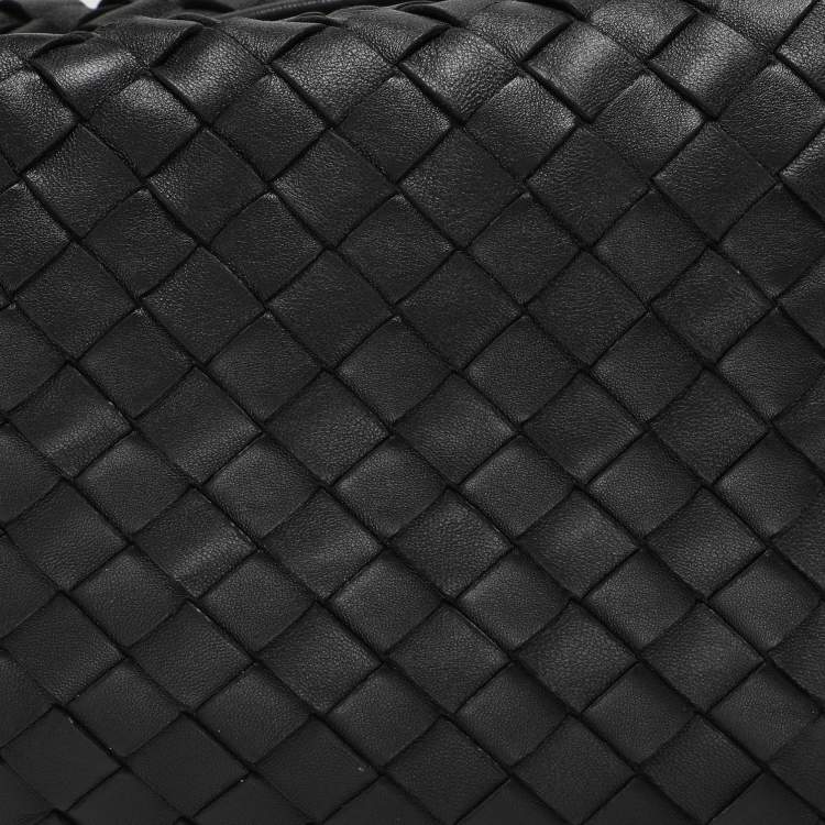 Pre Owned Bottega Veneta Black Intrecciato Leather Teen Jodie Hobo