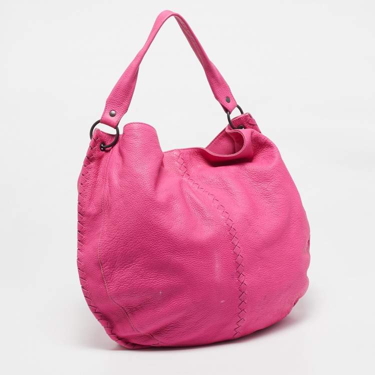 Pre Owned Bottega Veneta Pink Intrecciato Leather Cervo Hobo